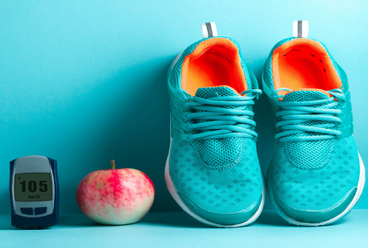 Diabetic shoes and apple